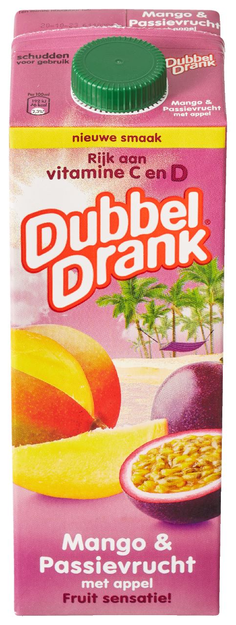DubbelDrank Mango & Passievrucht 1 l
