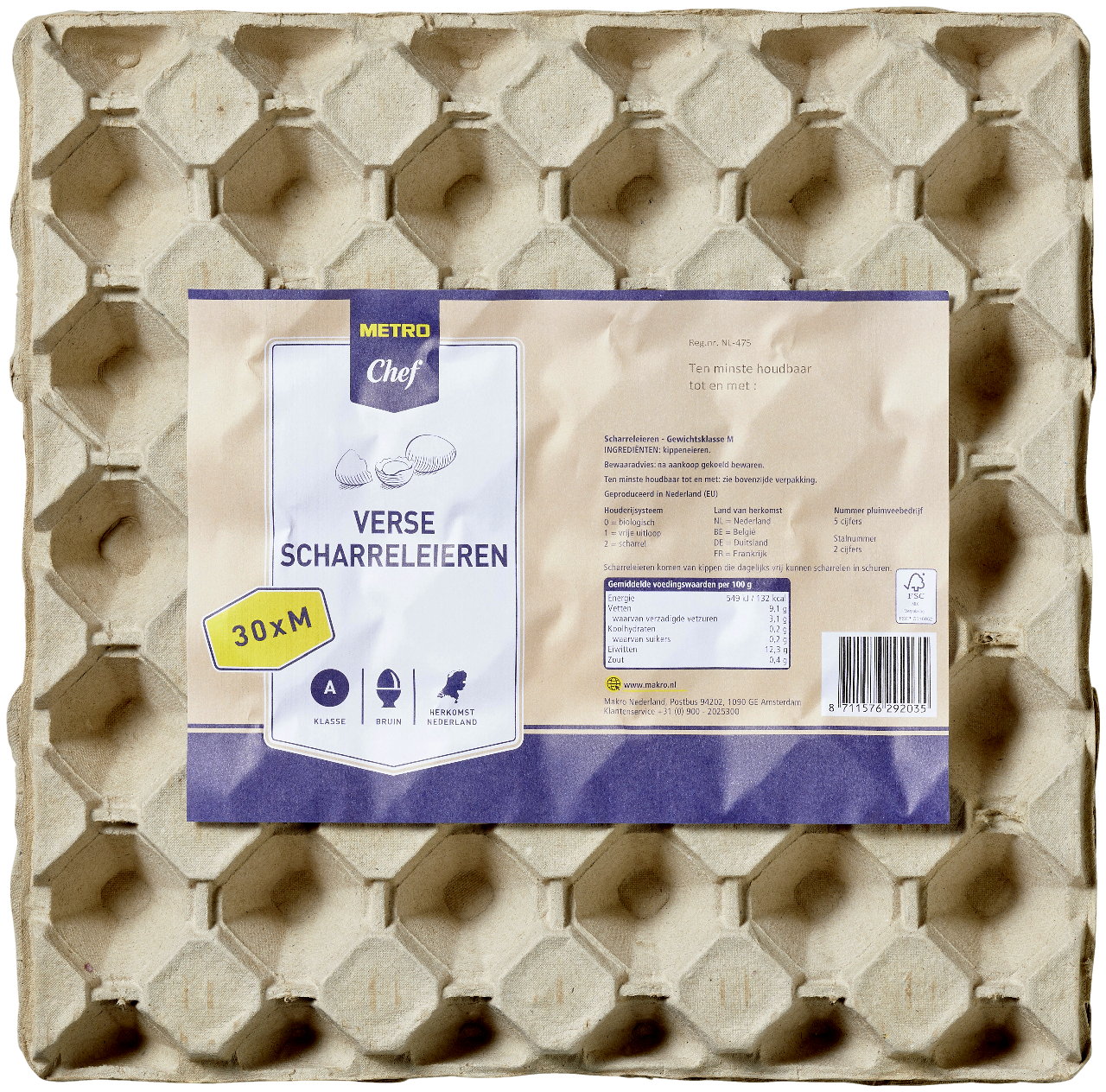 METRO Chef Scharreleieren bruin M 30 stuks *
