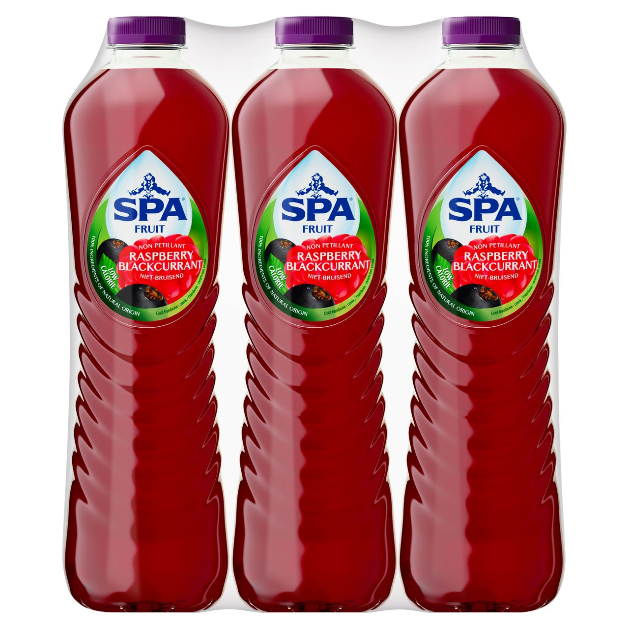 SPA Fruit Niet-Bruisende Fruitige Frisdrank Raspberry Blackcurrant 6 x 1,25 l
