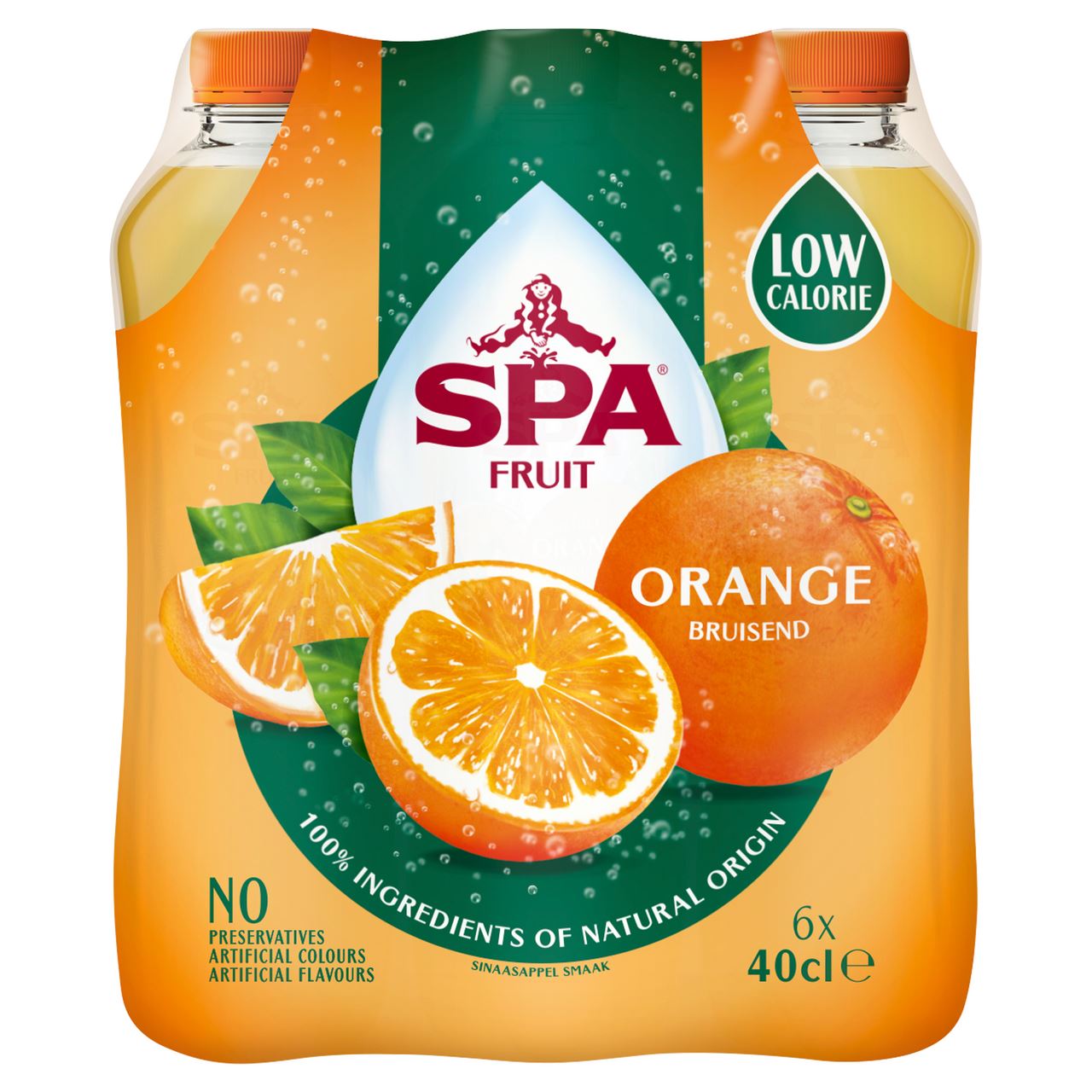 SPA Fruit Bruisende Fruitige Frisdrank Orange 6 x 40 cl