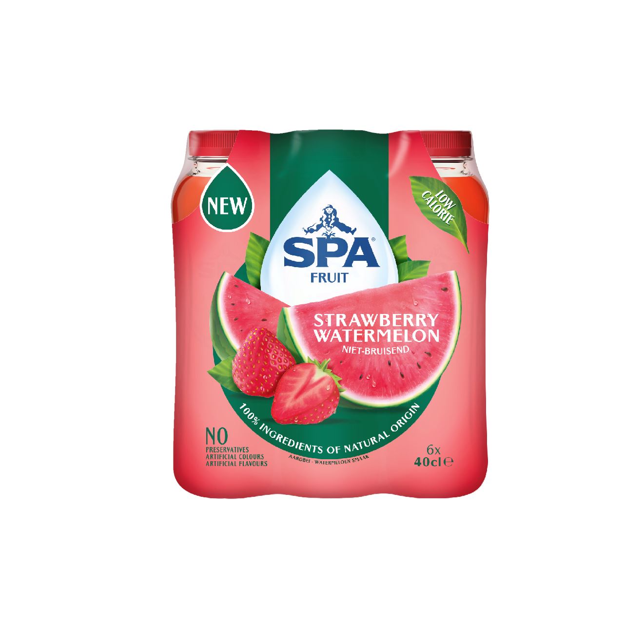 SPA Fruit Niet-Bruisende Fruitige Frisdrank Strawberry Watermelon 6 x 40 cl
