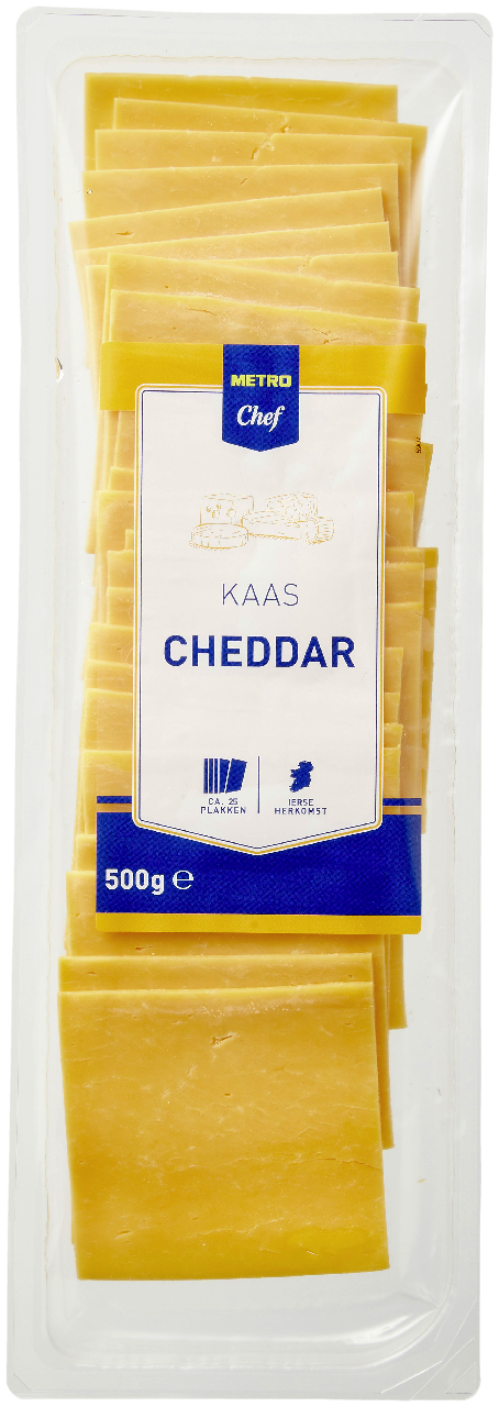 METRO Chef Cheddar 50+ gesneden 500 g