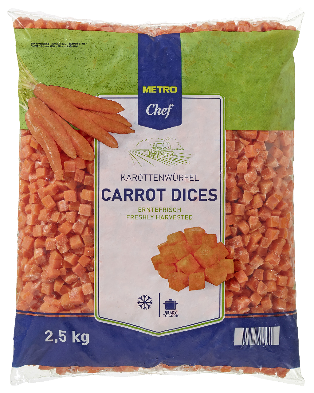 METRO Chef Wortelblokjes 2,5 kg