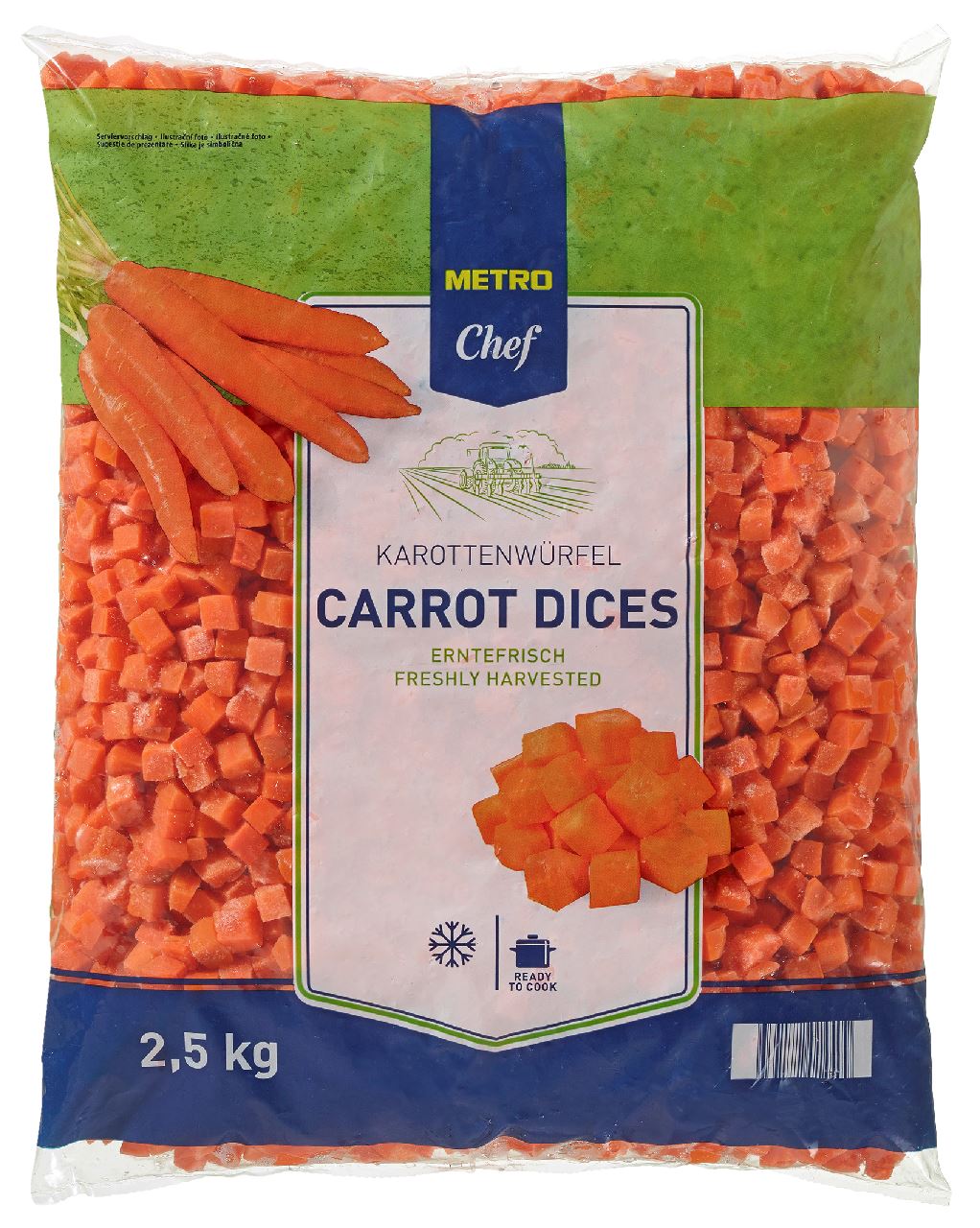METRO Chef Wortelblokjes 2,5 kg