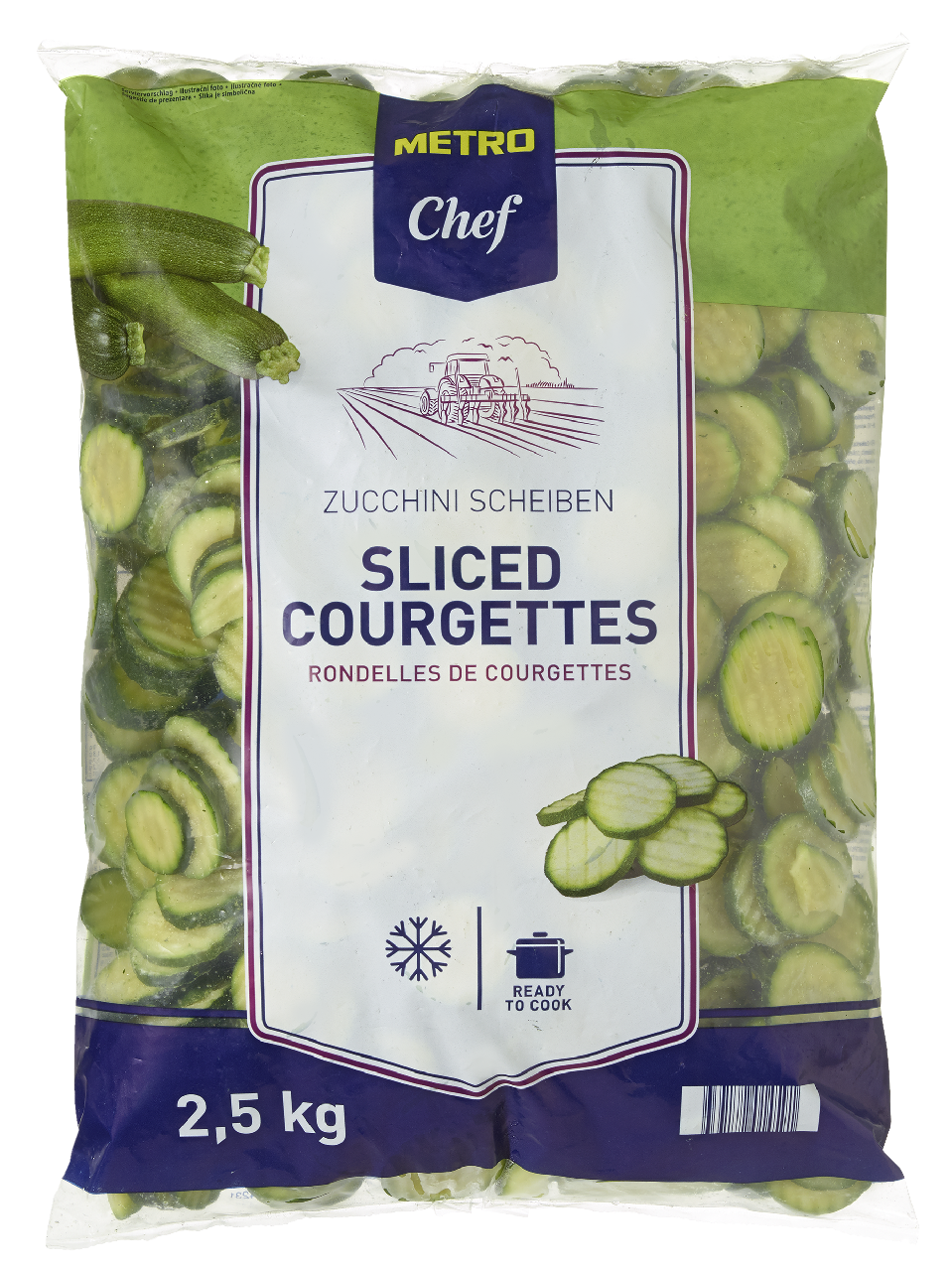 METRO Chef Courgette schijfjes 2,5 kg