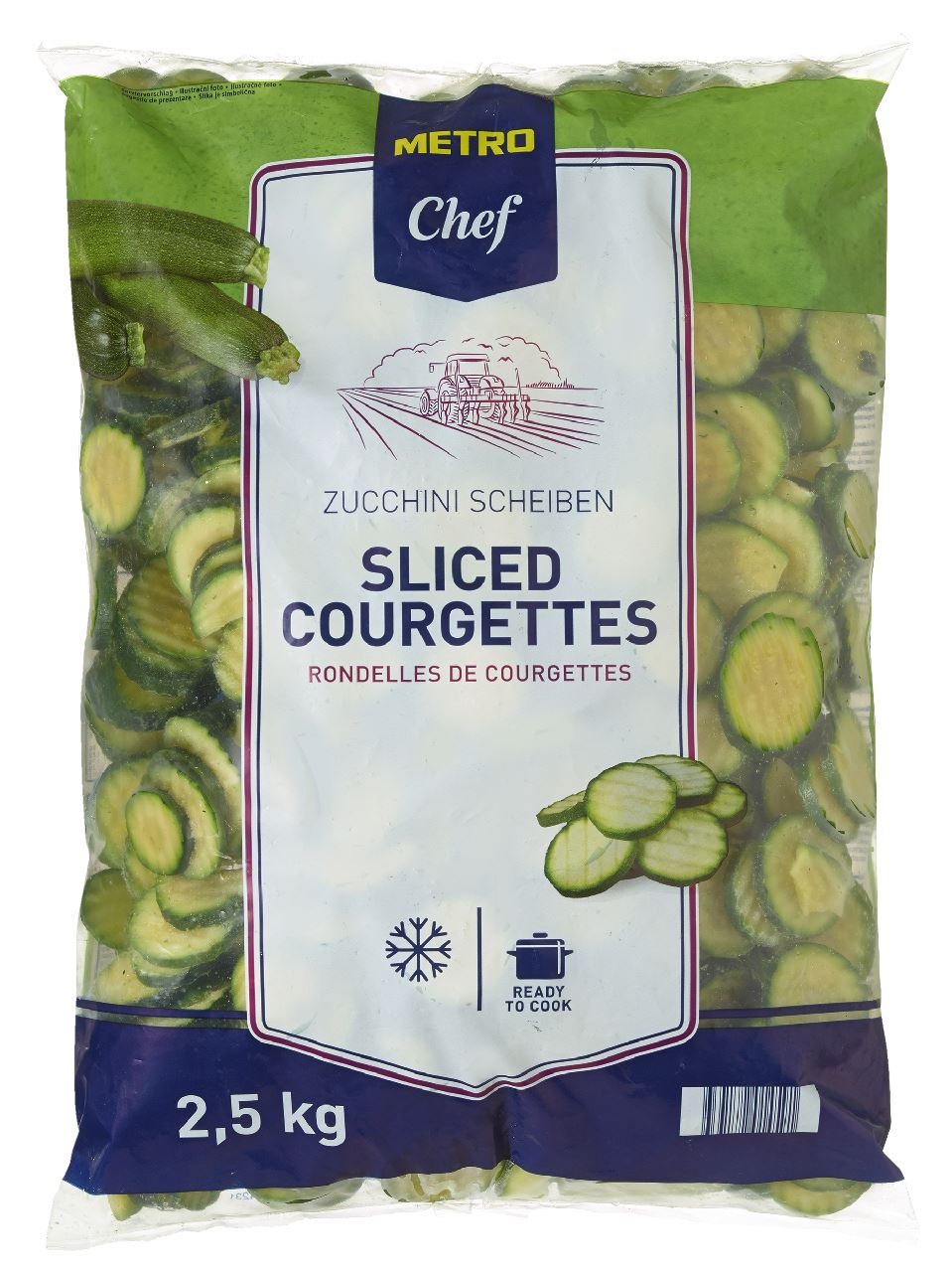 METRO Chef Courgette schijfjes 2,5 kg