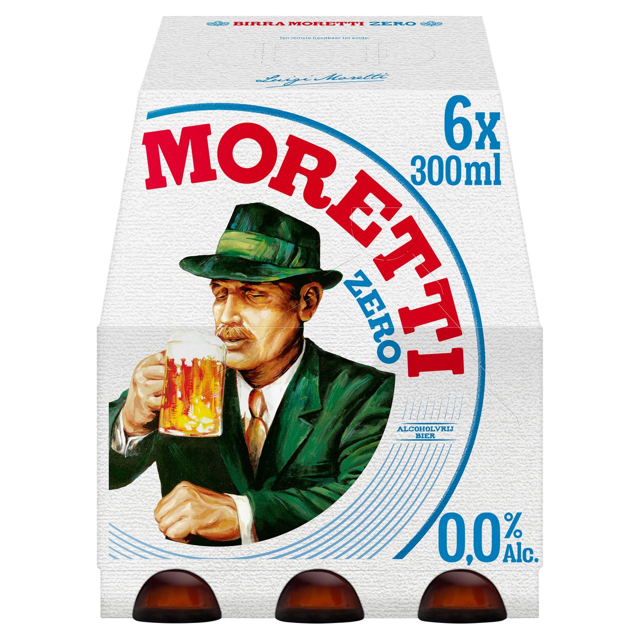 BIRRA MORETTI Italiaans Bier Zero Fles 24 x 30 cl