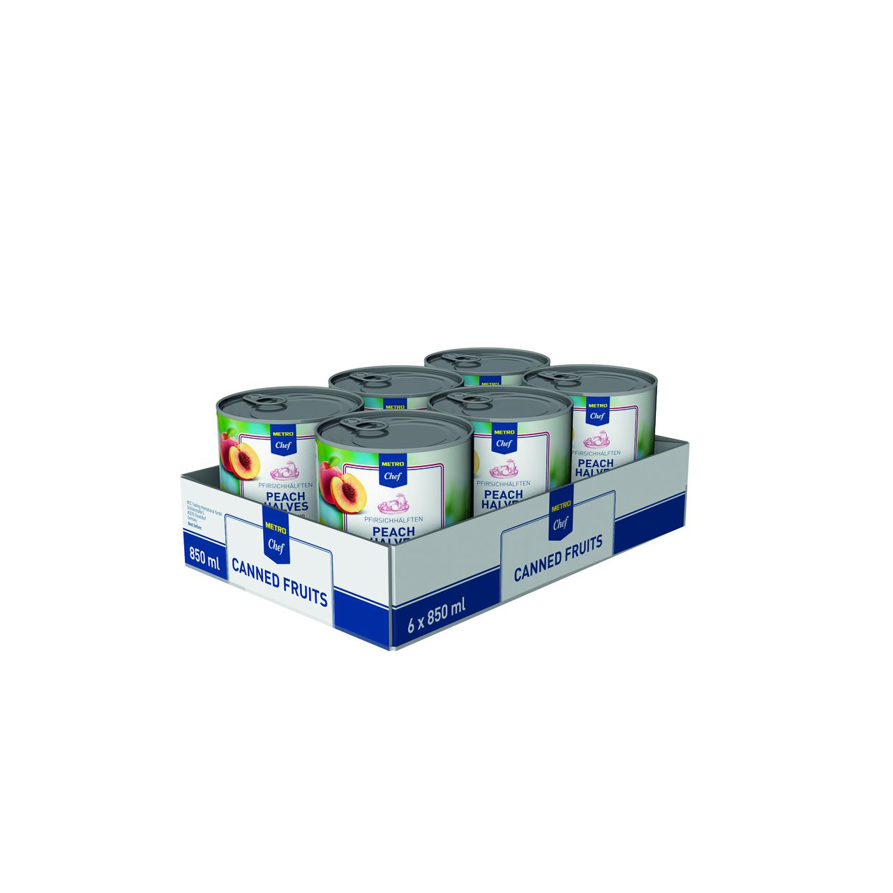 METRO Chef Halve Perziken In Sap 6 x 850 g