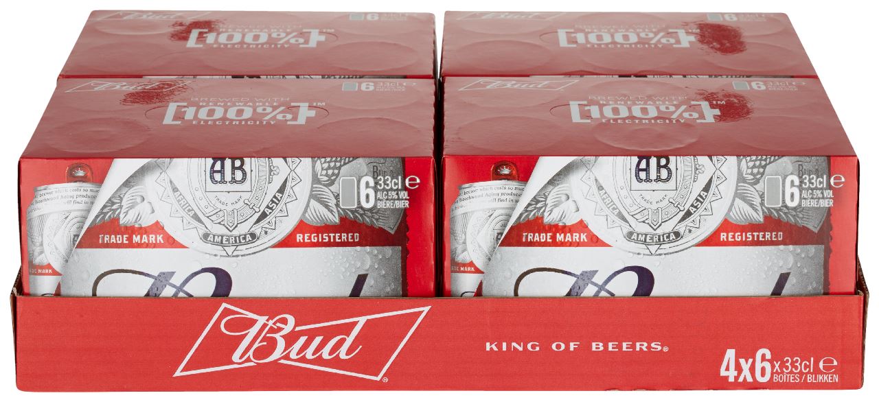 BUD Pilsner blik 24 x 33 cl