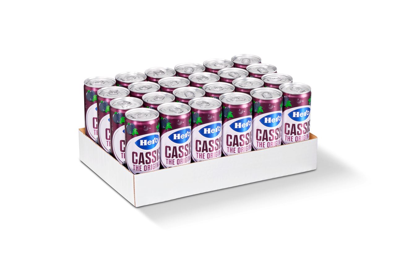 Hero Cassis blik 24 x 25 cl
