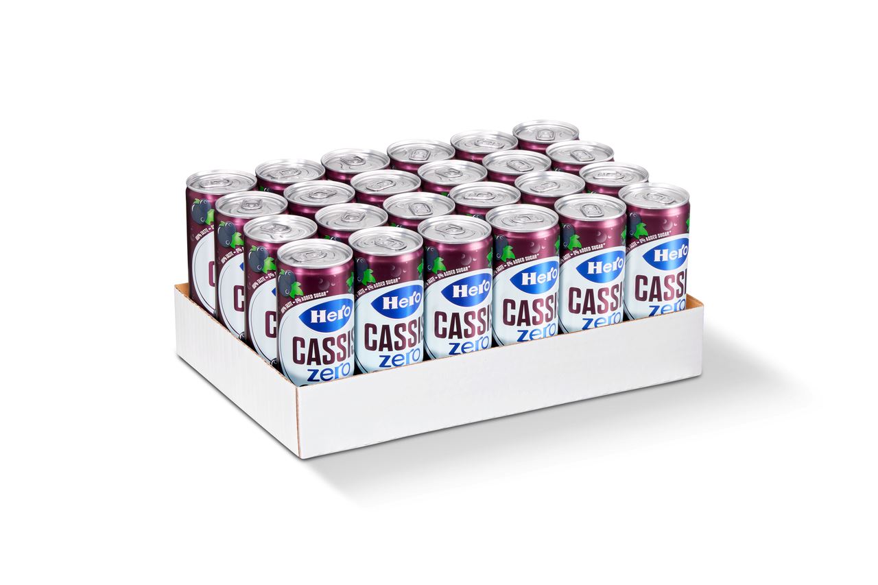 Hero Cassis Zero blik 24 x 25 cl