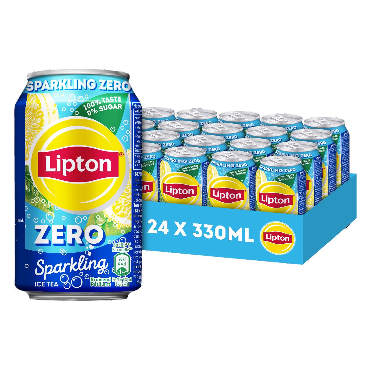 Lipton Ice Tea Sparkling Zero blik 24 x 33 cl