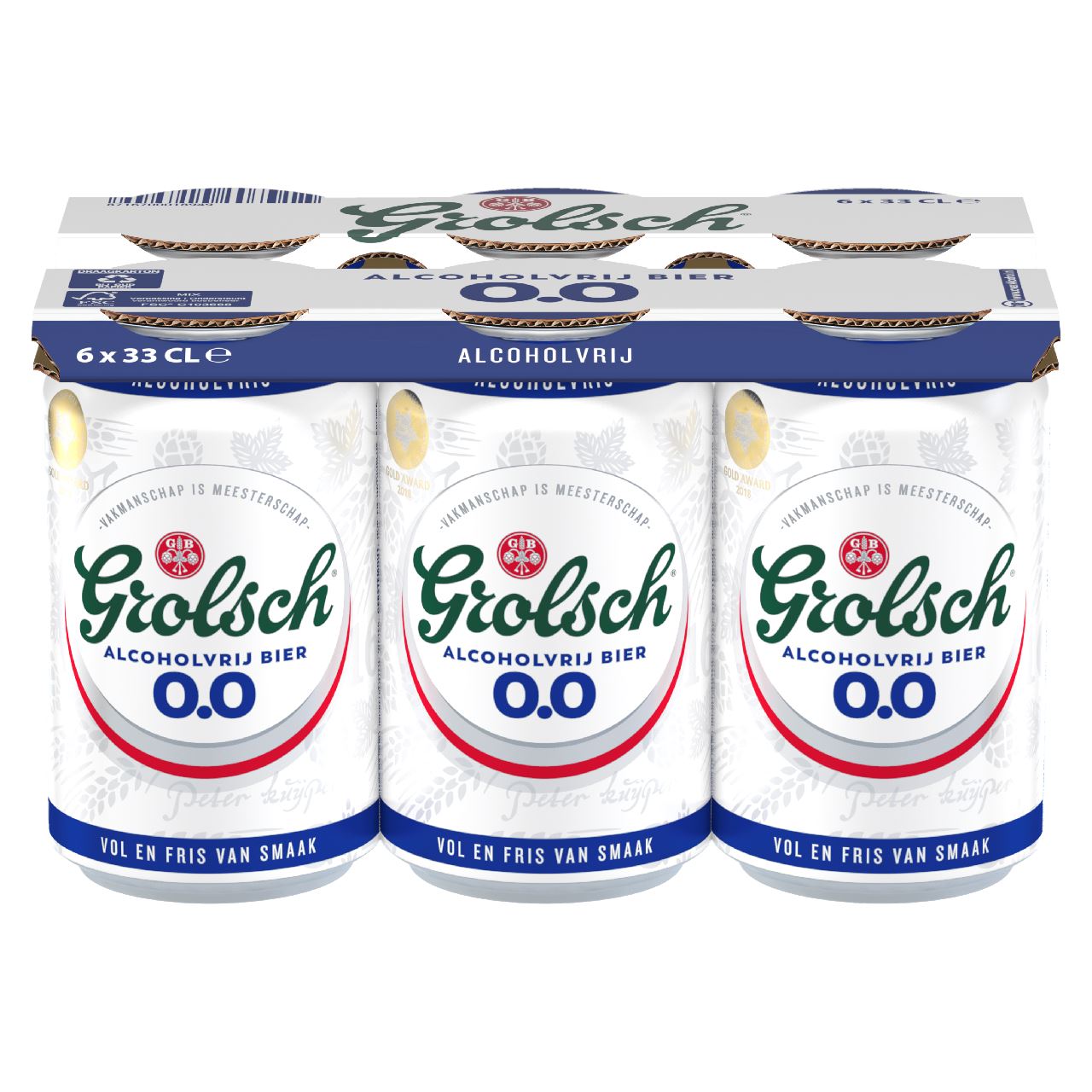 Grolsch 0.0% Alcoholvrij Bier 6 x 33 cl blik