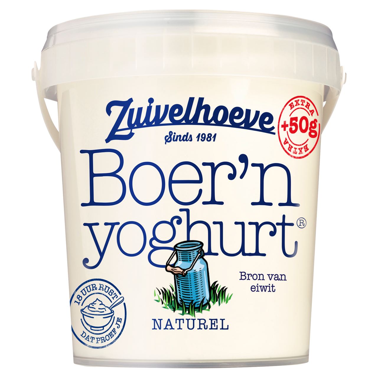 Zuivelhoeve Boer'n yoghurt naturel 750 g