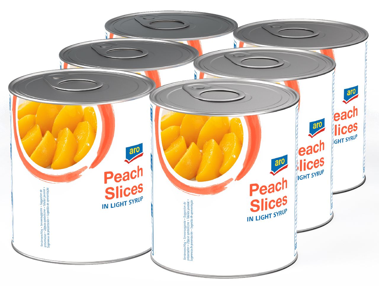 aro Perzik Schijfjes 6 x 850 ml