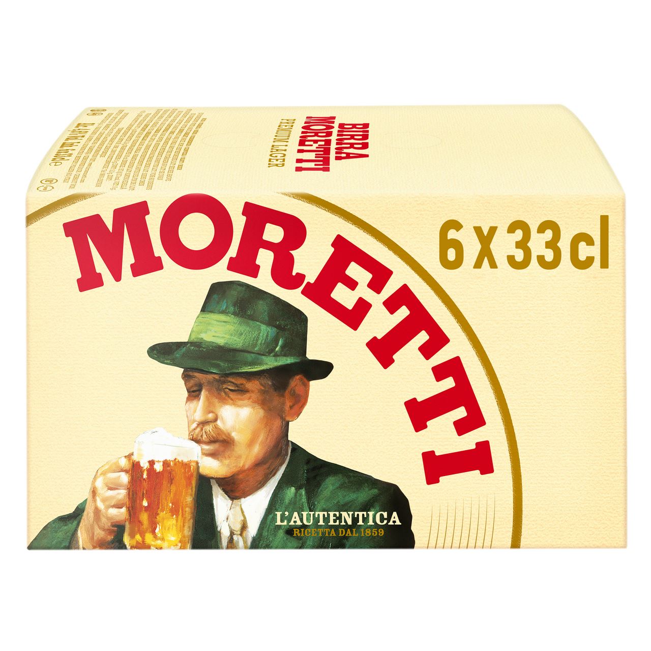BIRRA MORETTI Beer Premium Lager blik 24 x 33 cl