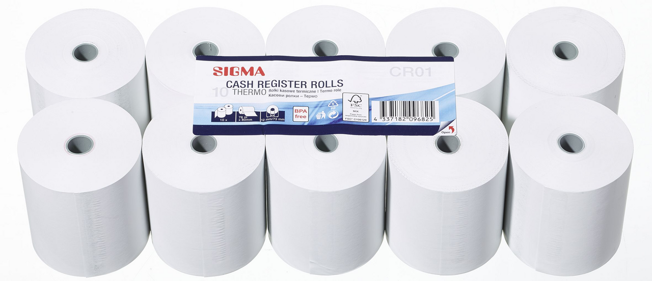 SIGMA CR01 Thermorol 80 mm x 76 m 10 stuks