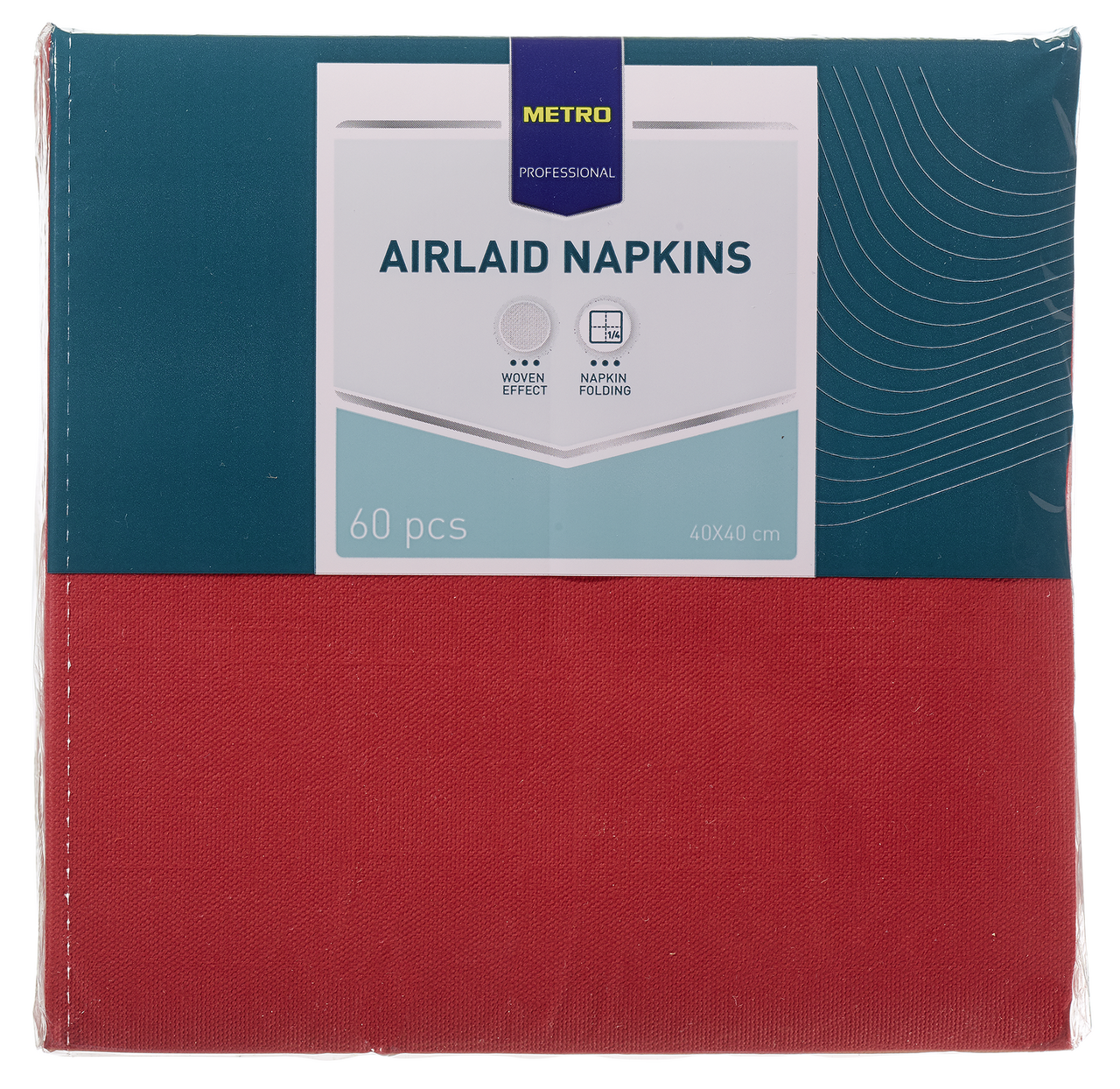 METRO PROFESSIONAL Servetten 40 cm Airlaid Rood 60 st