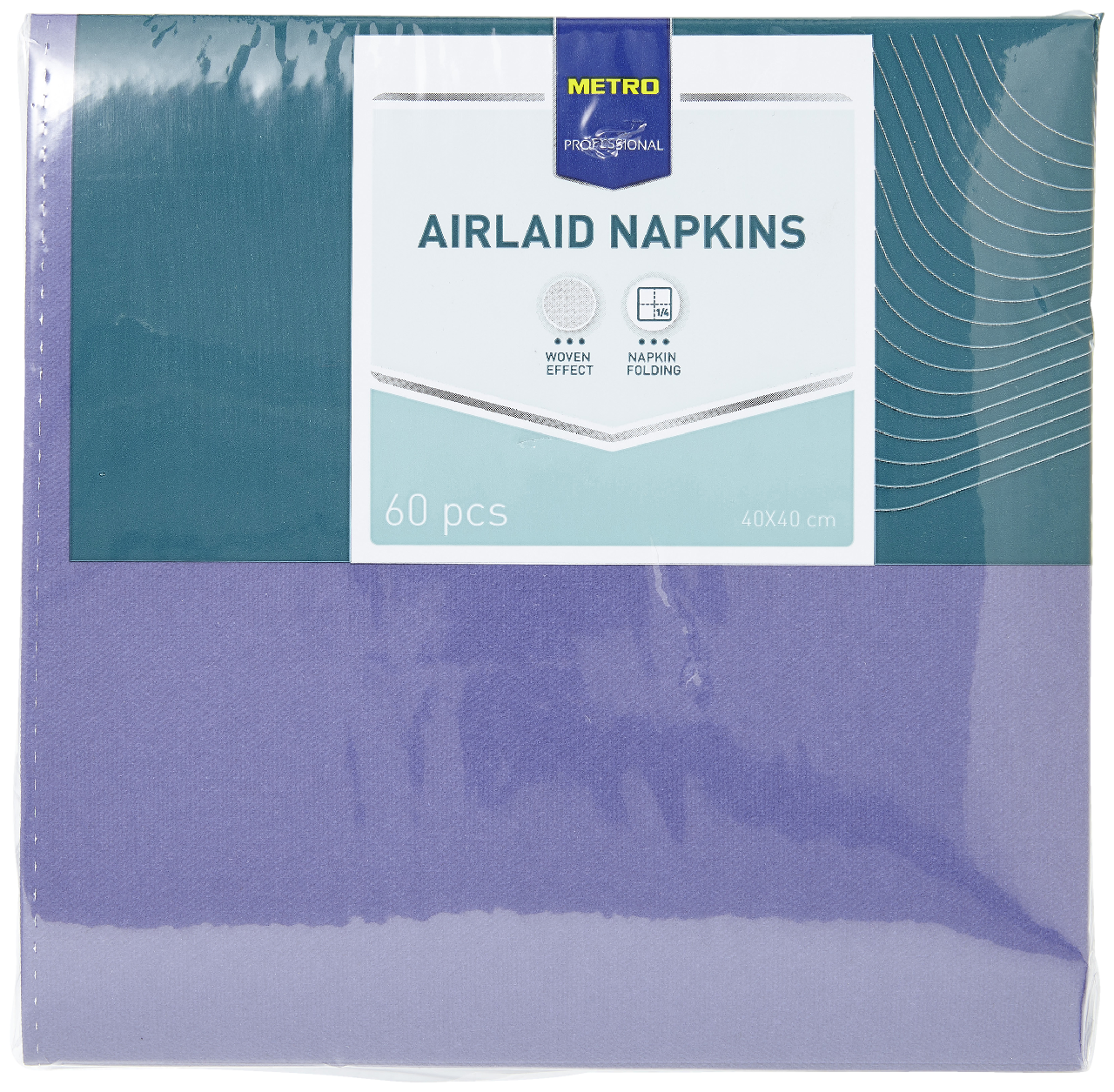 METRO PROFESSIONAL Servetten 40 cm Airlaid Donker Blauw 60 stuks