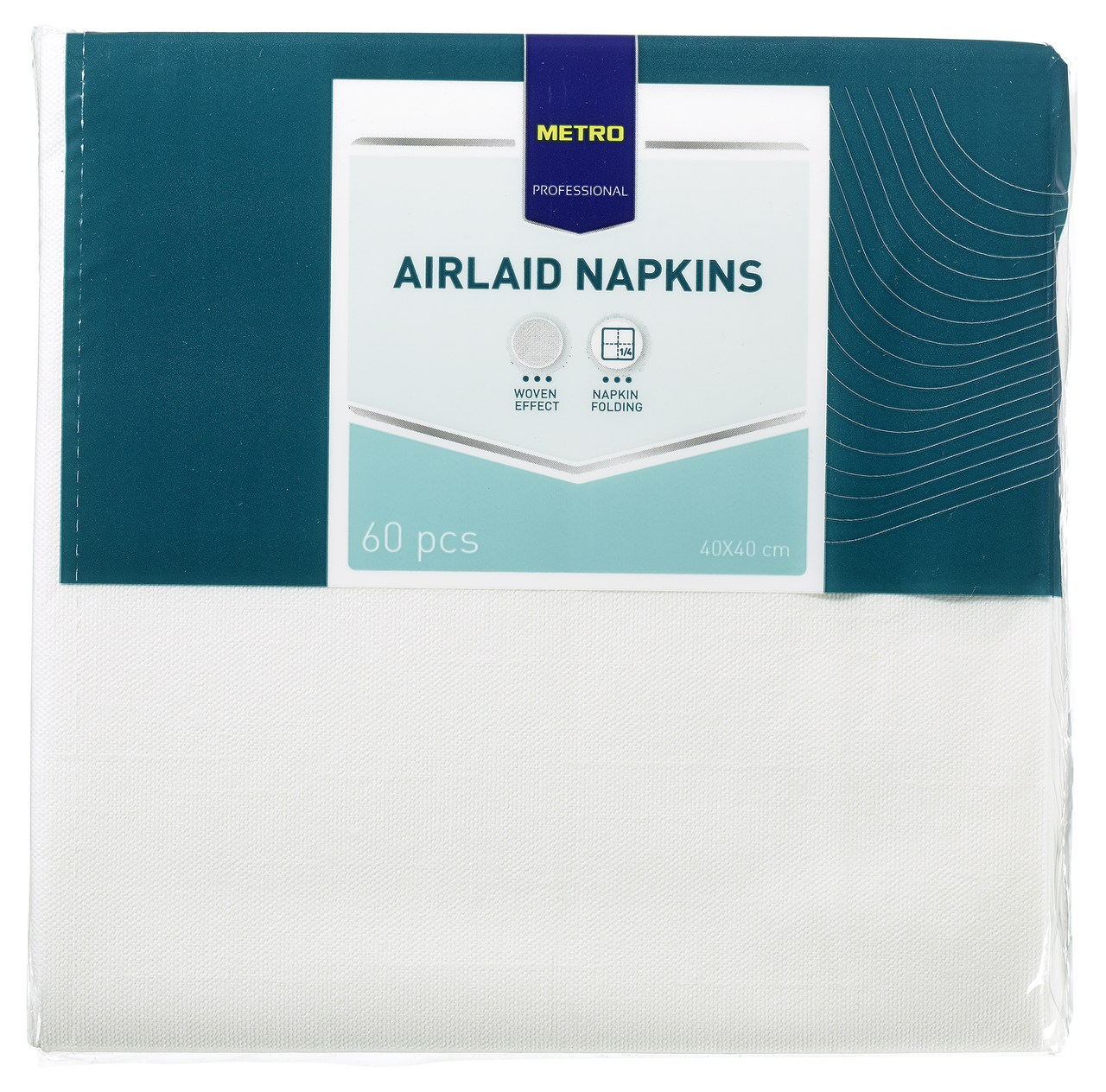METRO PROFESSIONAL Servetten 40 cm Airlaid wit 60 stuks