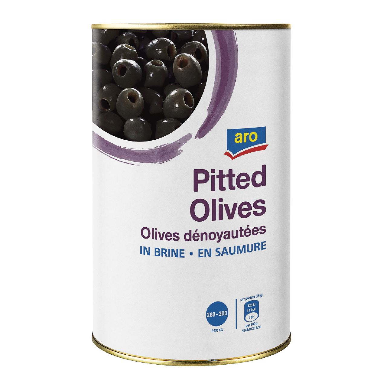 aro Zwarte Olijven zonder pit 4,1 kg