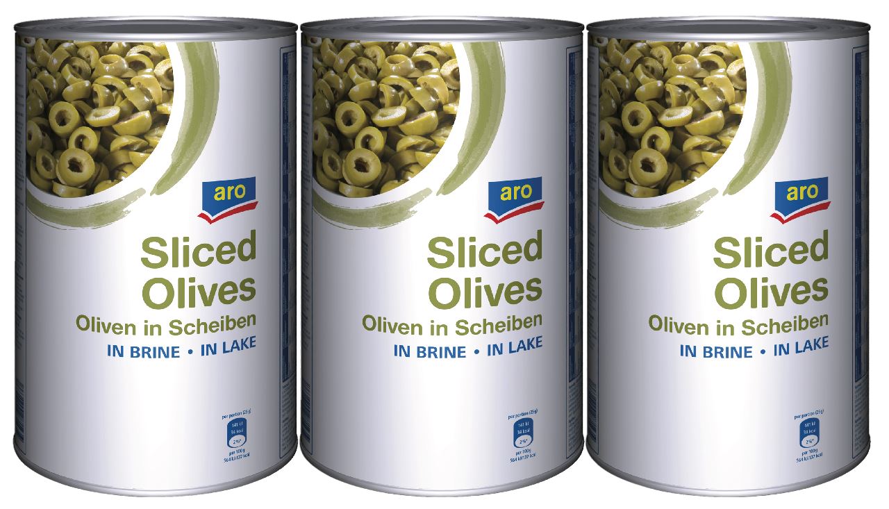 aro Groene olijven gesneden 3 x 4,1 kg