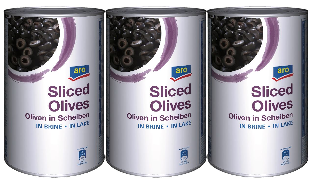 aro Zwarte olijven gesneden 3 x 4,1 kg