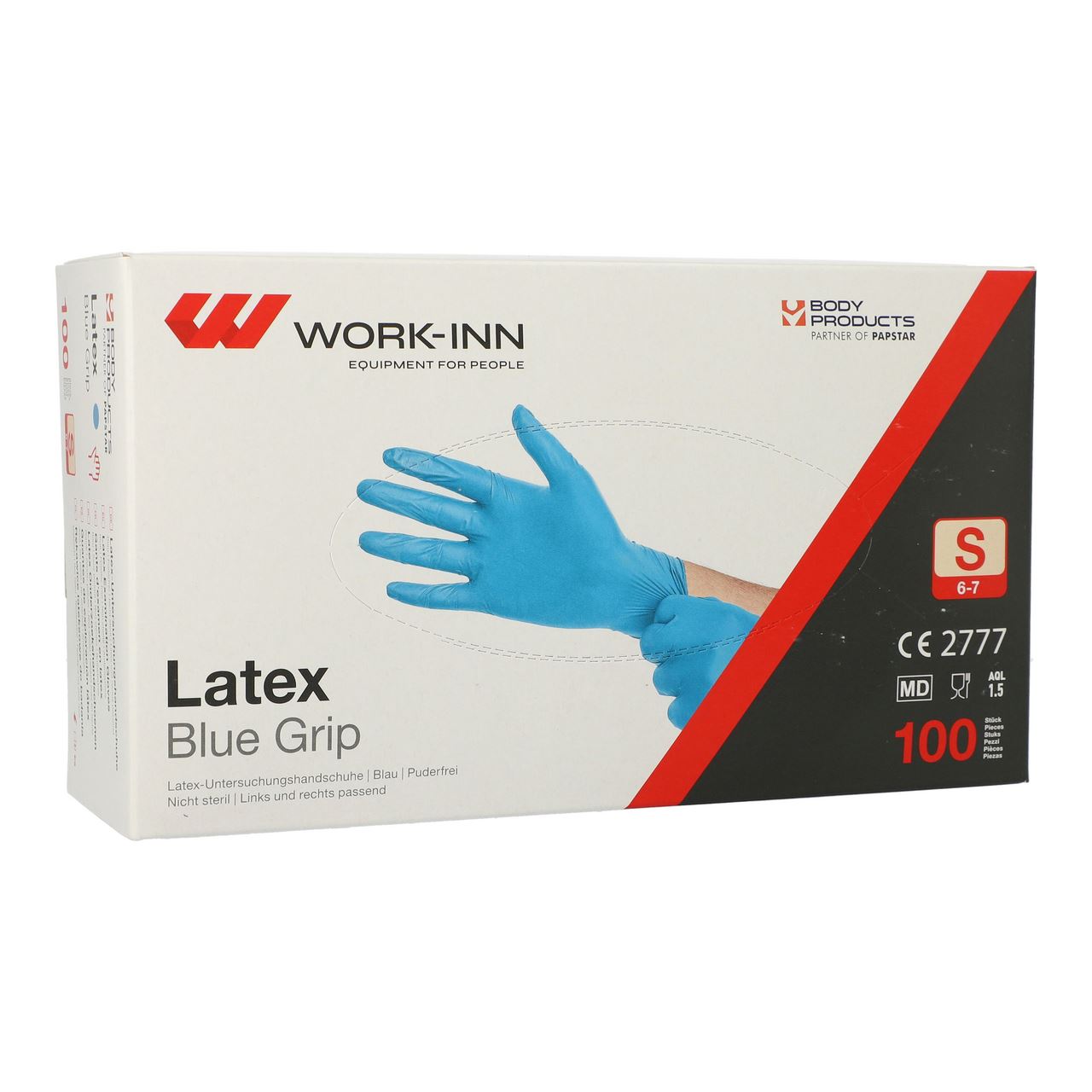 WORK-INN Handschoenen Latex Blauw S 100 stuks
