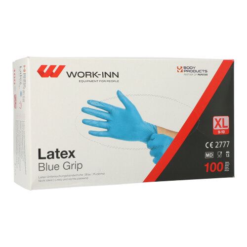 WORK-INN Handschoenen Latex Blauw XL 100 stuks
