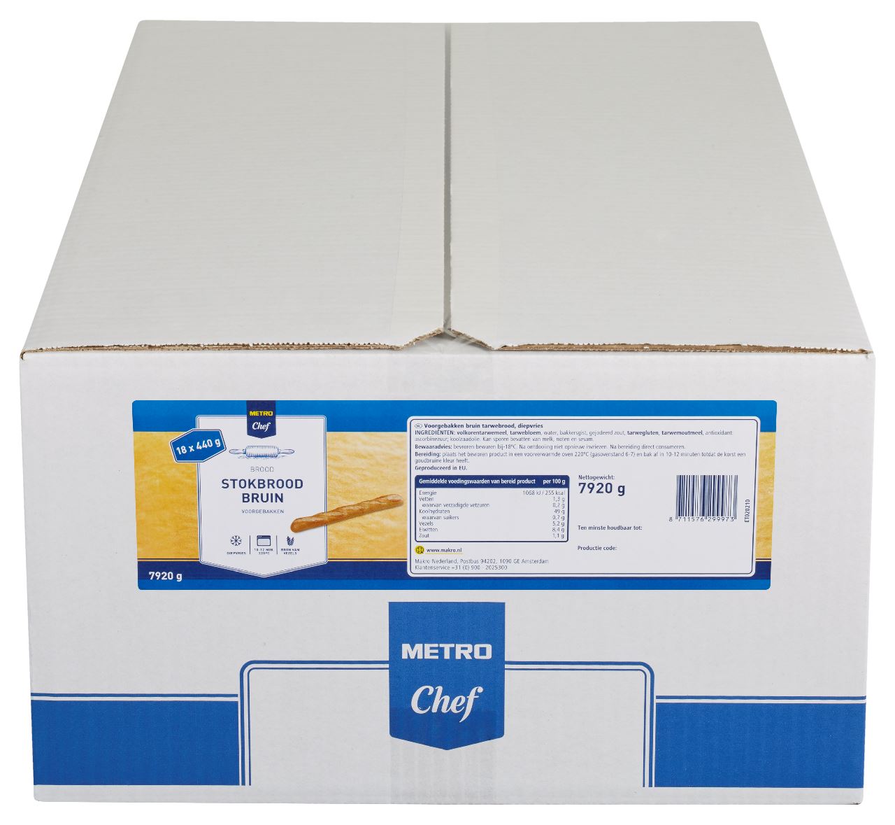 METRO Chef Stokbrood Bruin 18 x 440 g
