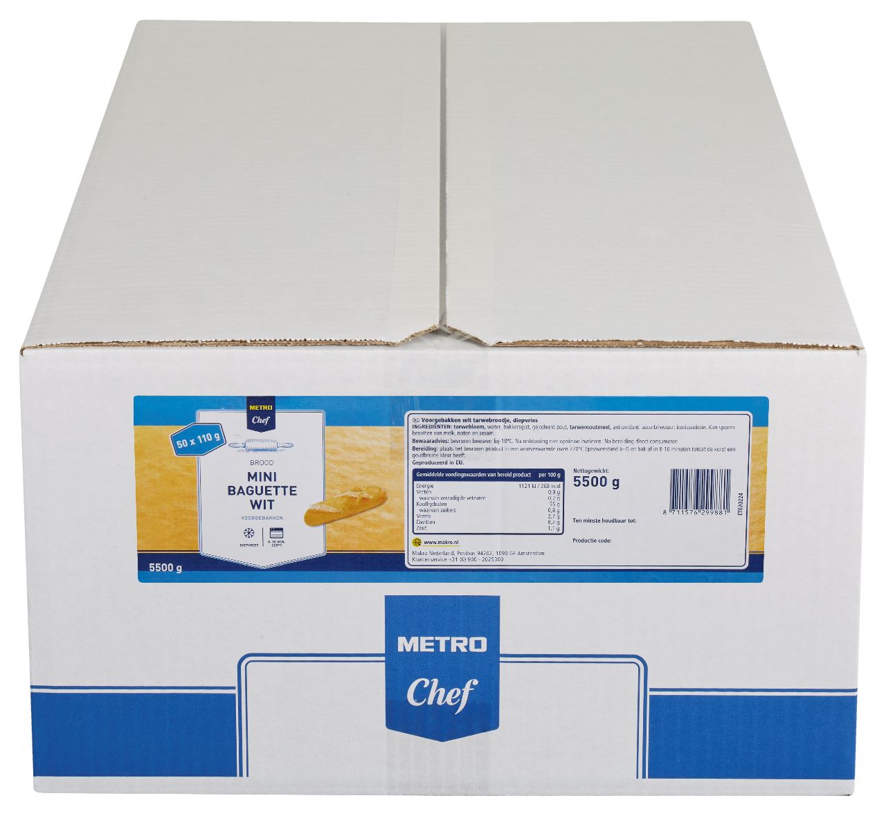 METRO Chef Mini Baguette Wit 50 x 110 g