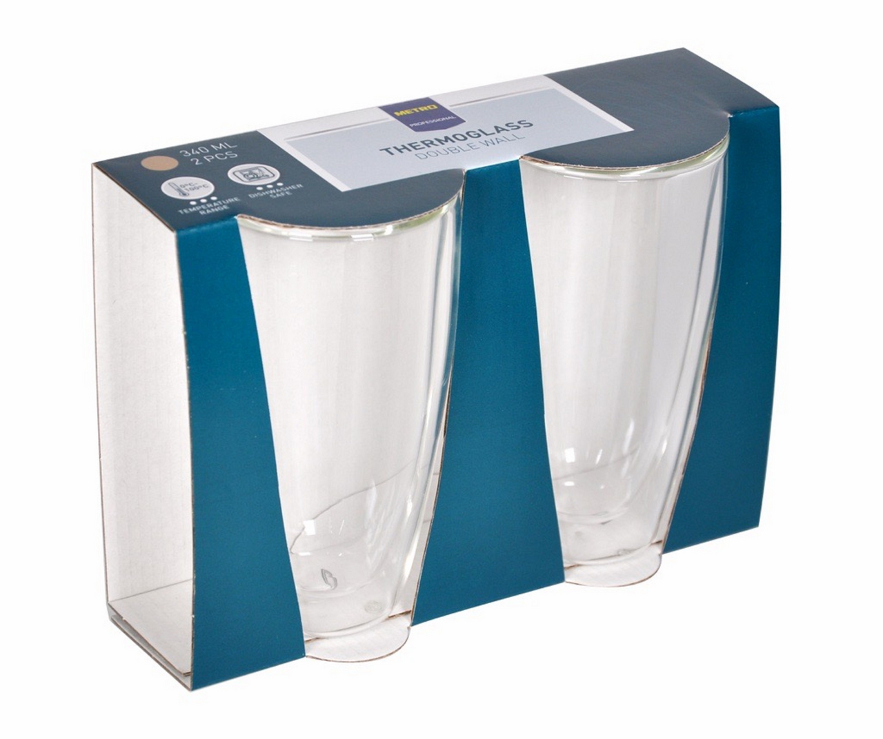 METRO PROFESSIONAL Dubbelwandig glas Latte 34 cl 2 st