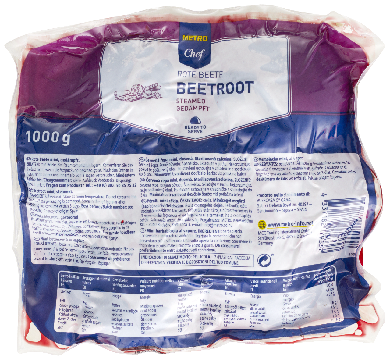 METRO Chef Biet Rood gekookt 1 kg