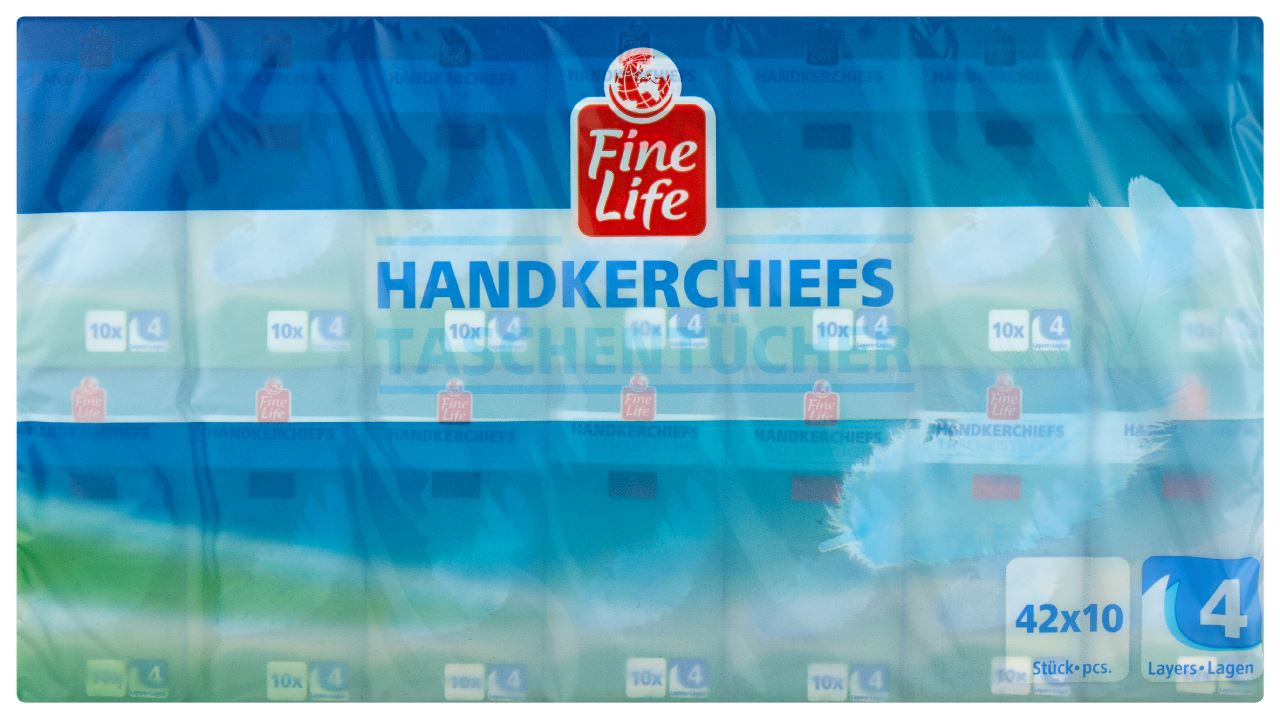 Fine Life Zakdoekjes 4-laags 42 x 10 stuks
