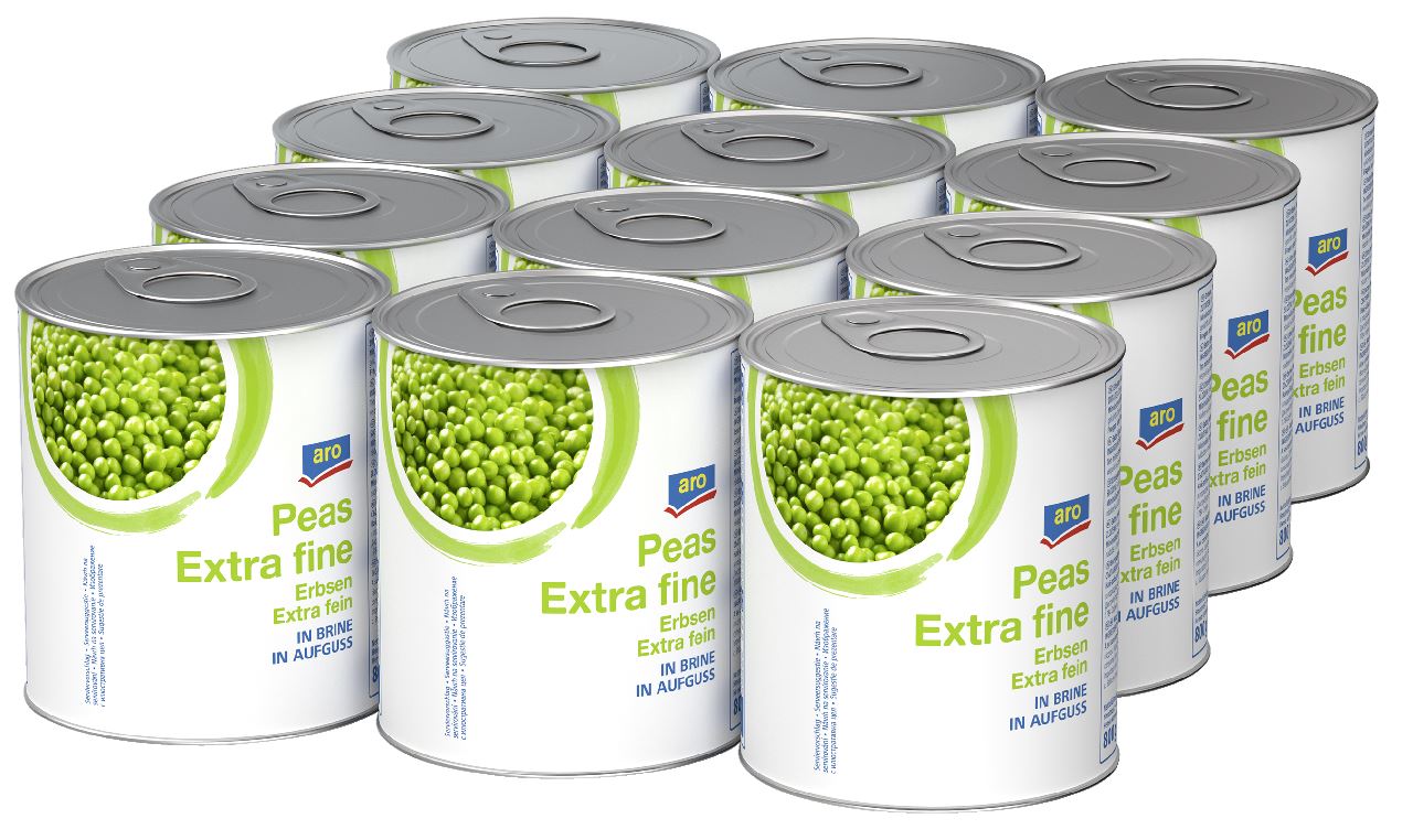 aro Doperwtjes extra fijn 12 x 800 g