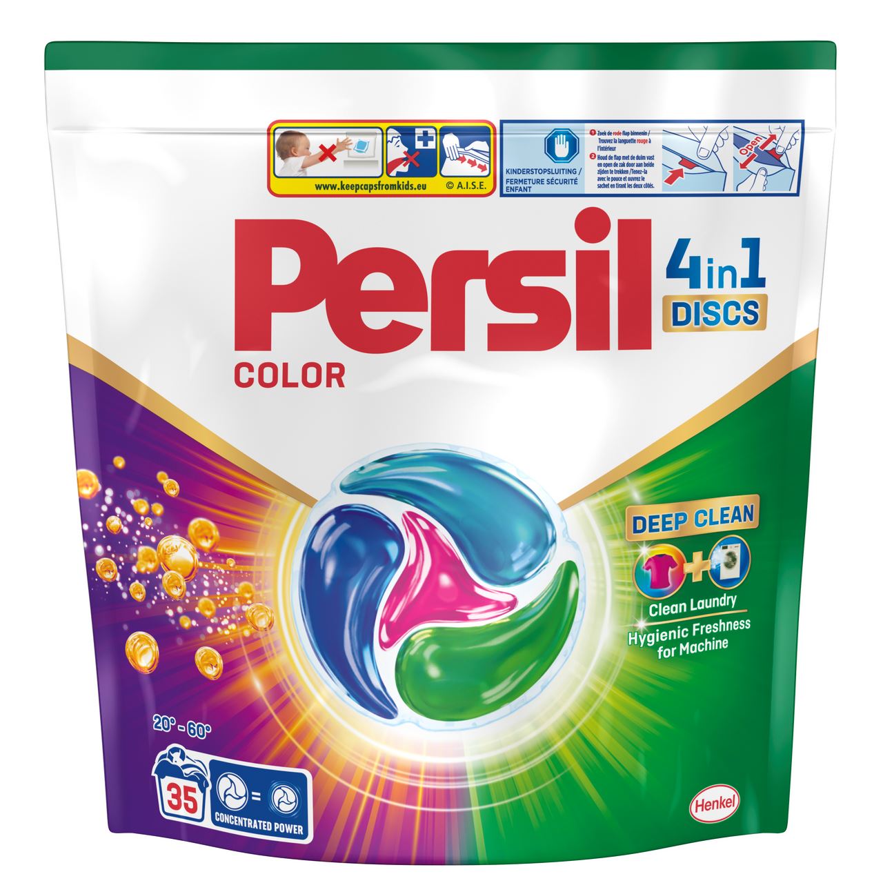 Persil Wasmiddelcapsules Discs Gekleurde was 35 stuks