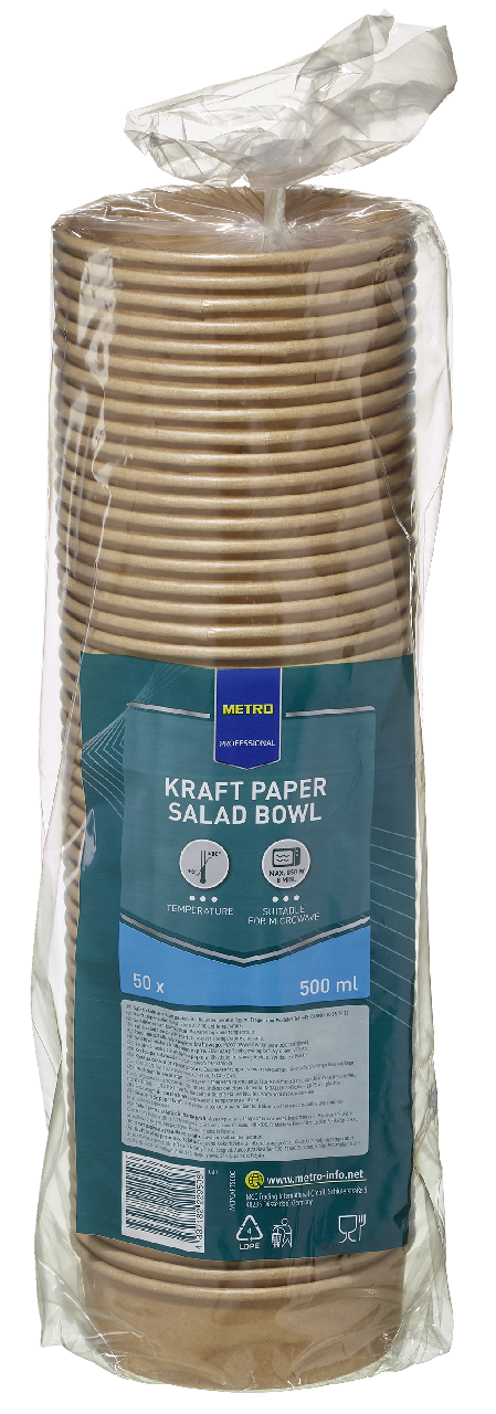 METRO PROFESSIONAL Karton Saladebak 500 ml 50 stuks