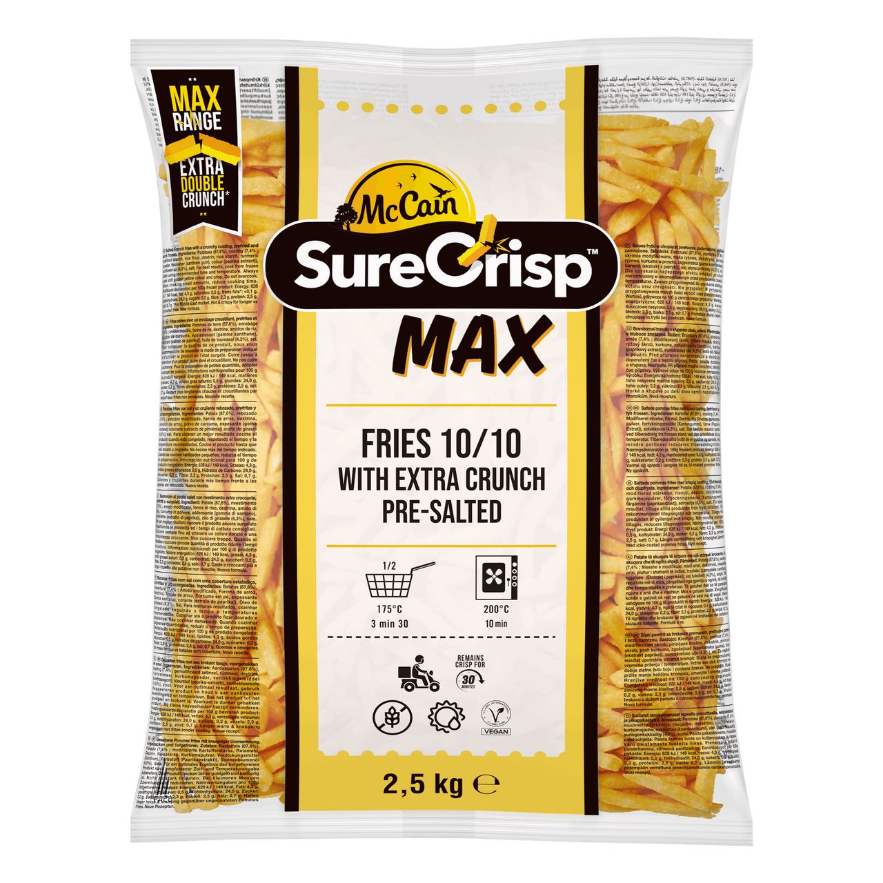McCain SureCrisp Max 10 mm 4 x 2,5 kg