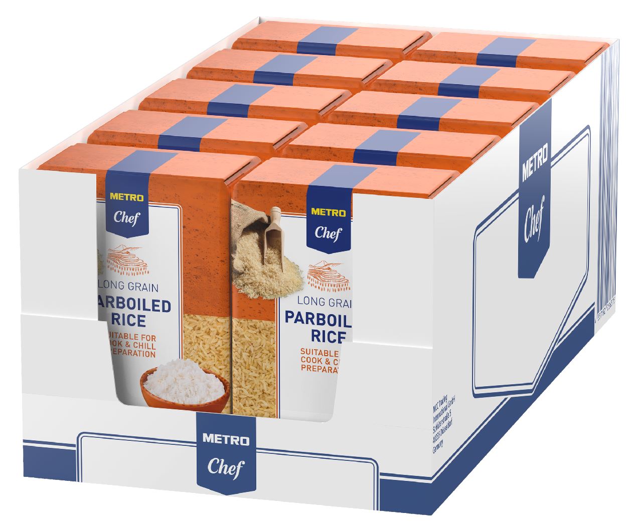 METRO Chef Langkorrelige Geparboilde Rijst 10 x 1 kg