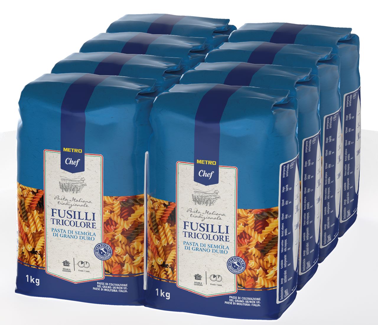 METRO Chef Fusilli Tricolore 8 x 1 kg