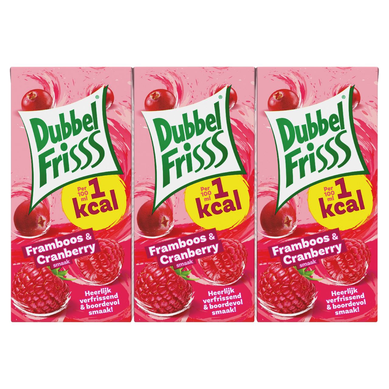 DubbelFrisss 1Kcal Framboos Cranberry 6 x 20 cl