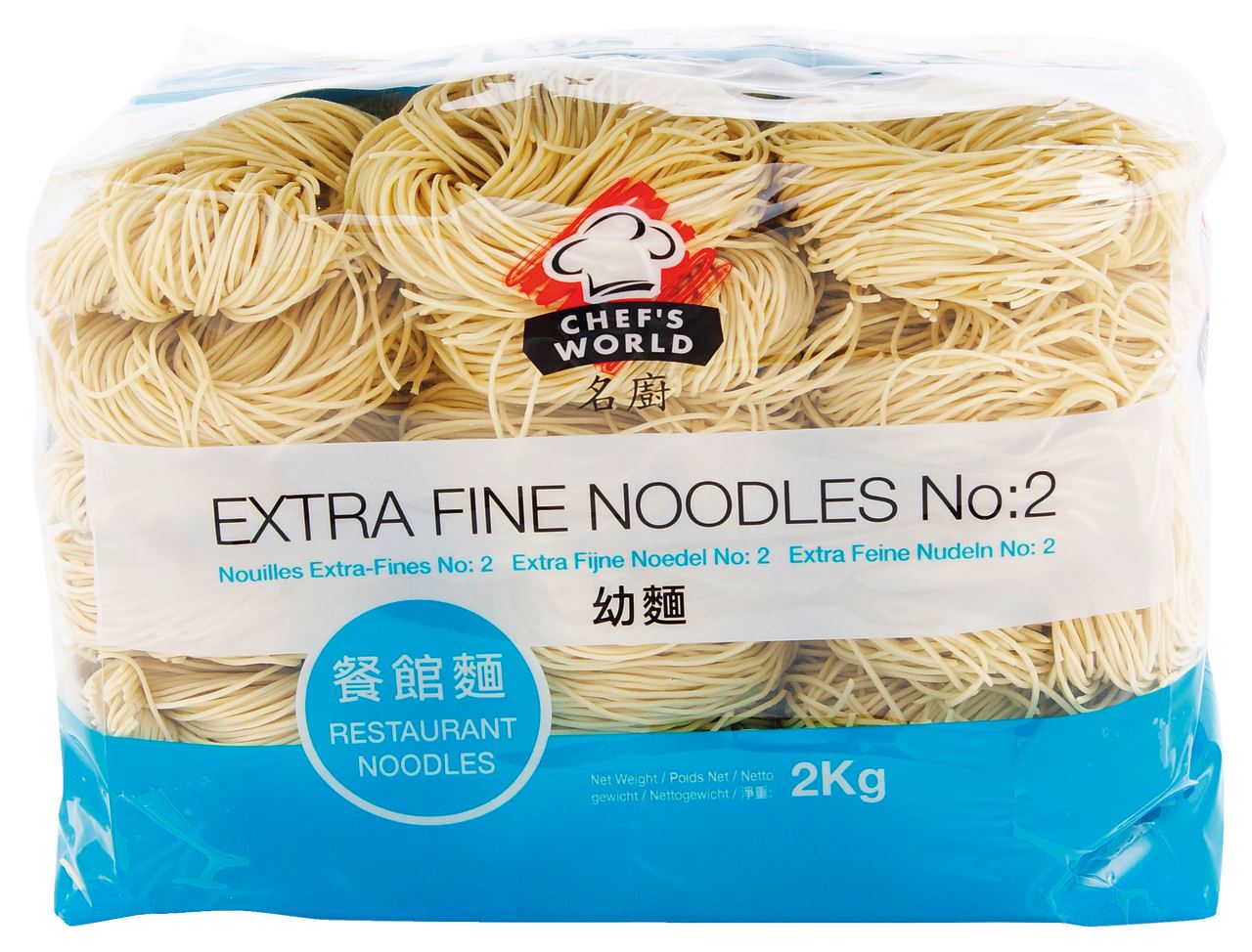 CHEF'S WORLD No.2 Extra Fine Noodle 2 kg