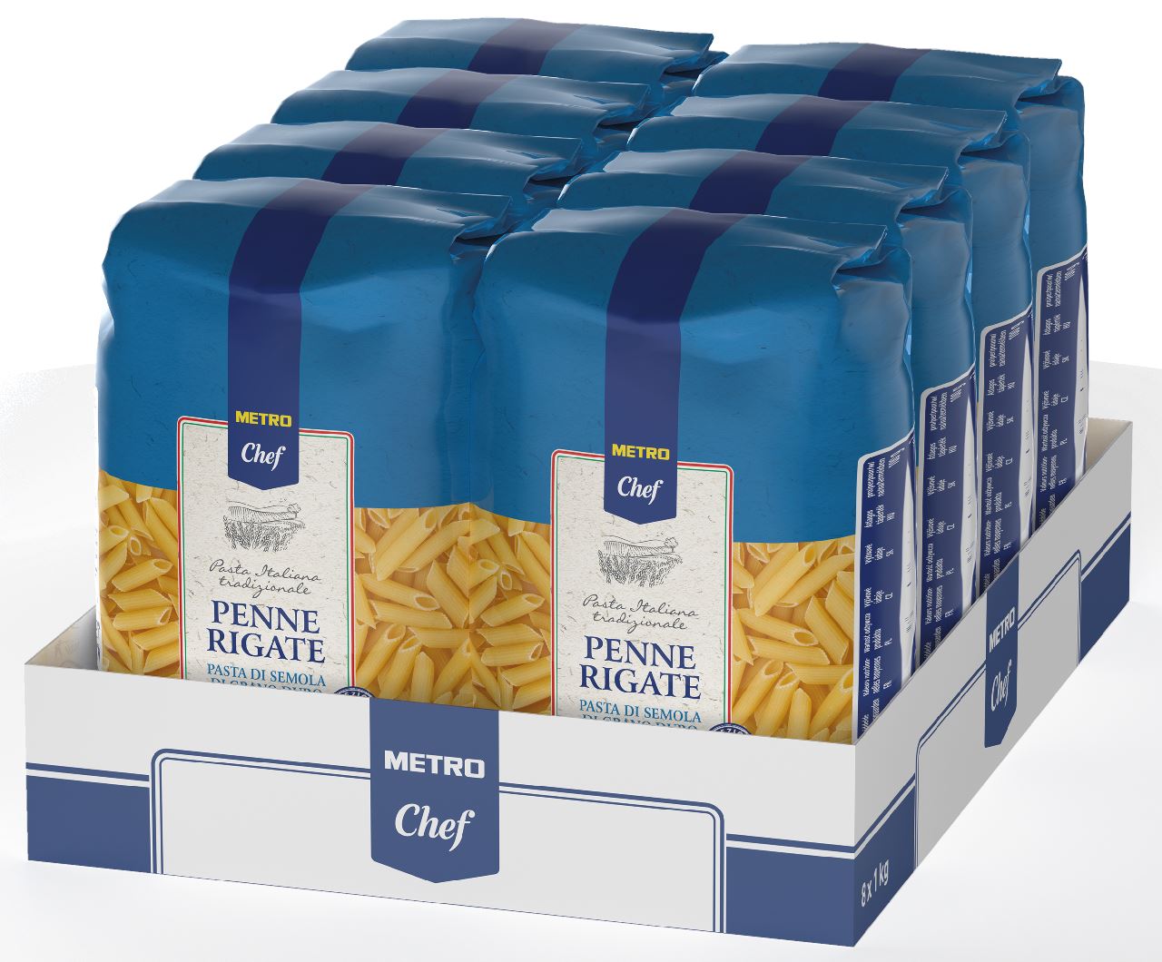 METRO Chef Penne Rigate 8 x 1 kg