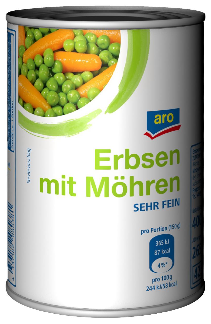 aro Doperwt Wortel Extra Fijn 425 ml