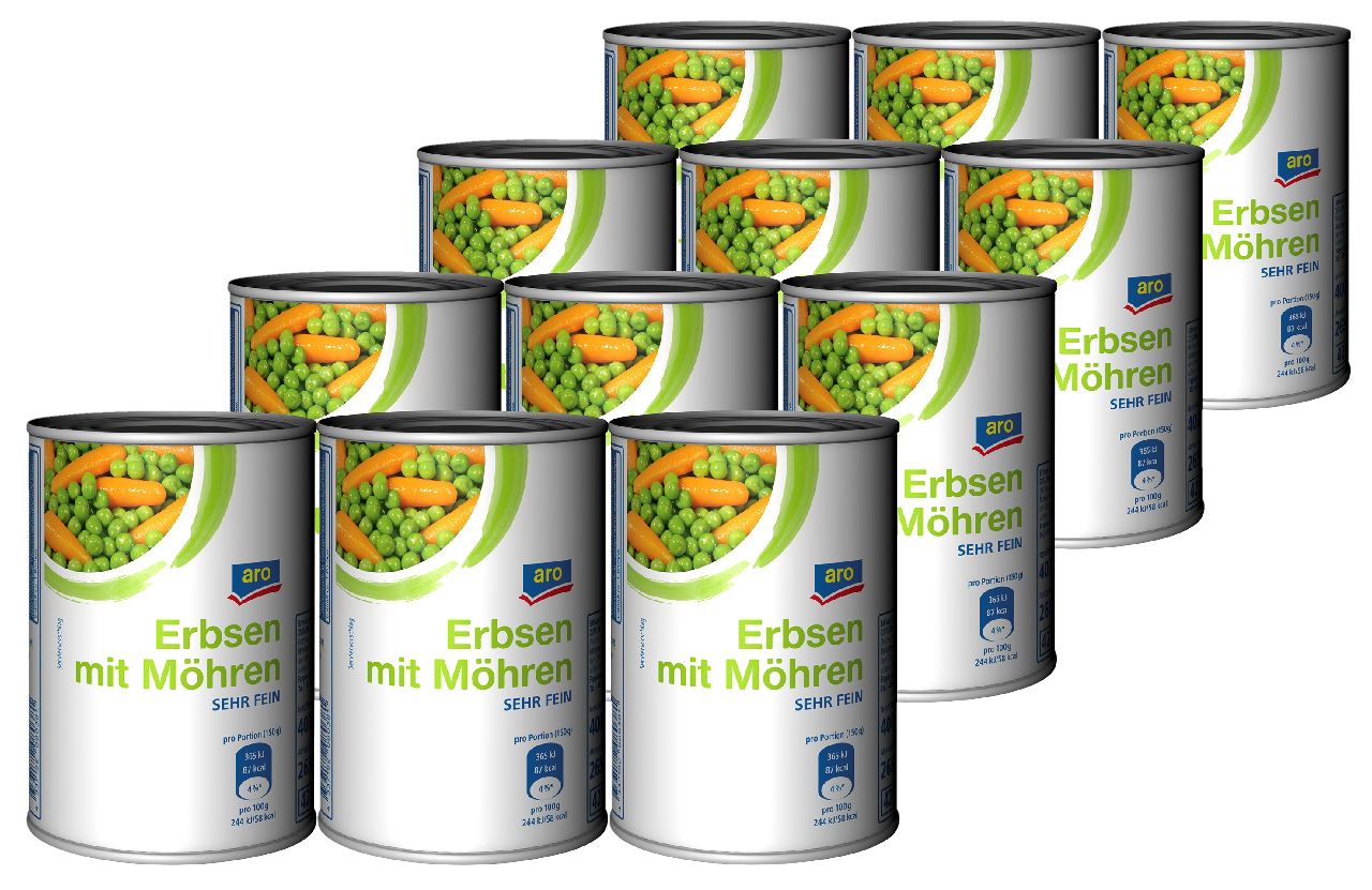 aro Doperwt Wortel Extra Fijn 12 x 425 ml