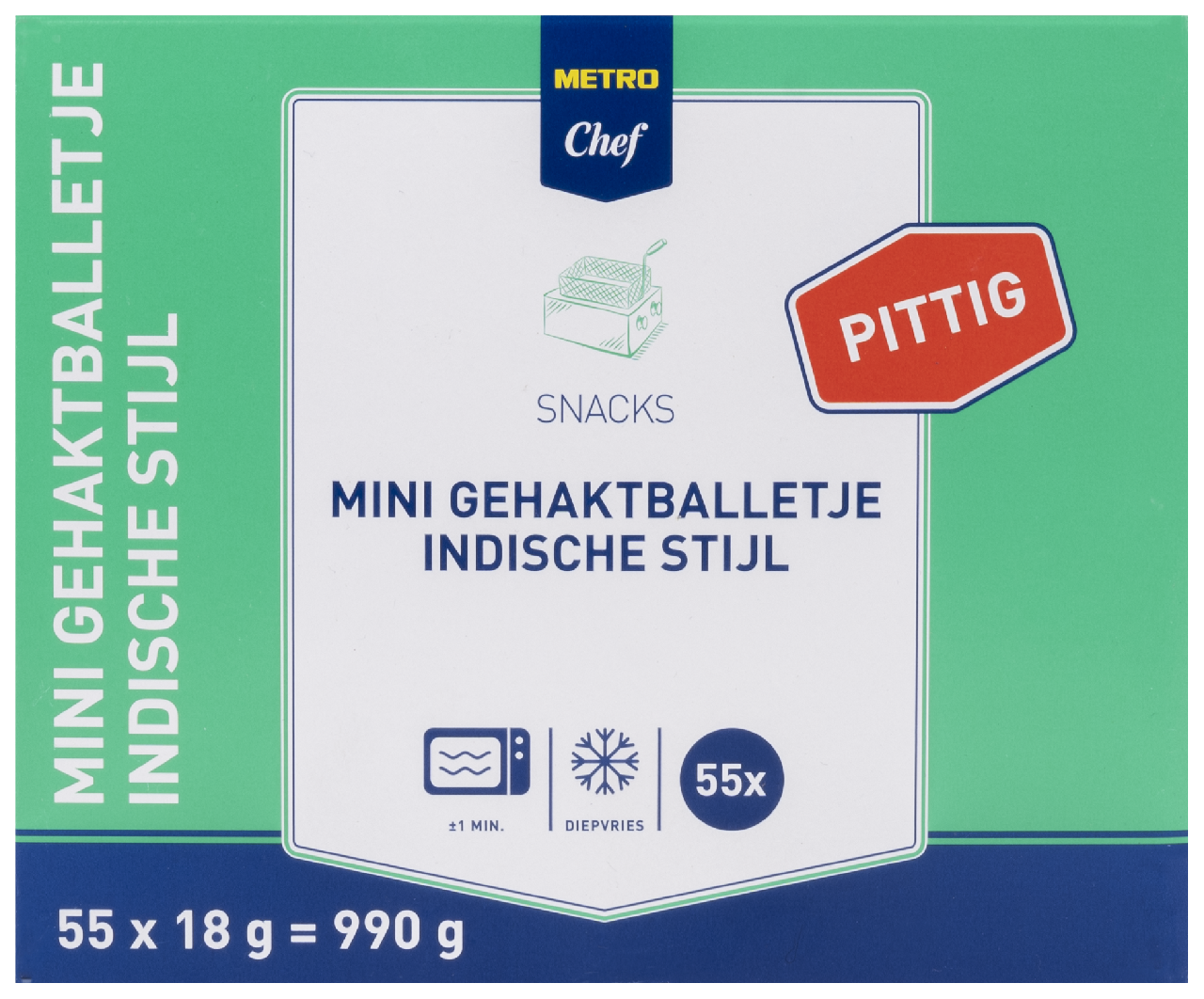 METRO Chef Mini Gehakbal Pittig 55 x 18 g