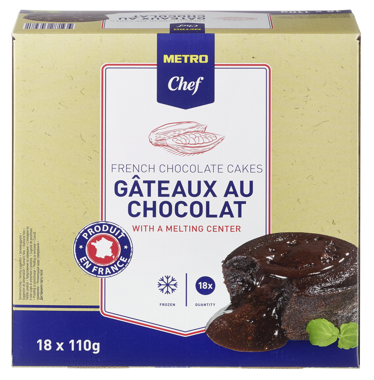 METRO Chef Lava Cakes met Smeltend Hart 18 x 110 g *
