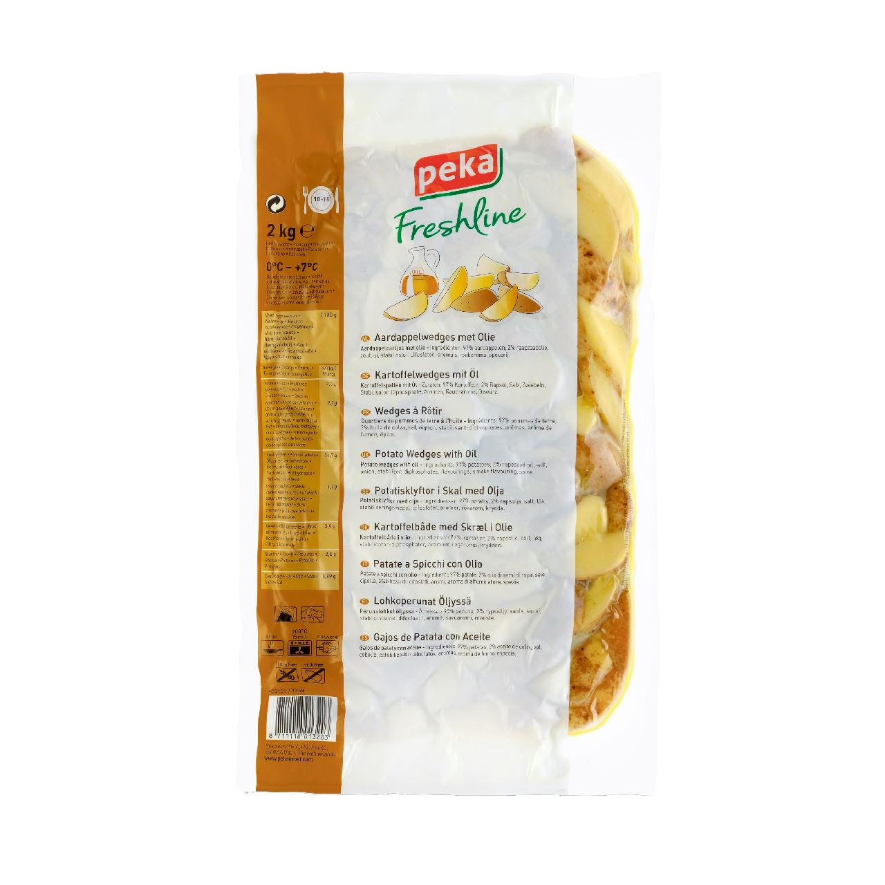 Peka Freshline Aardappelpartjes in olie 6 x 2 kg