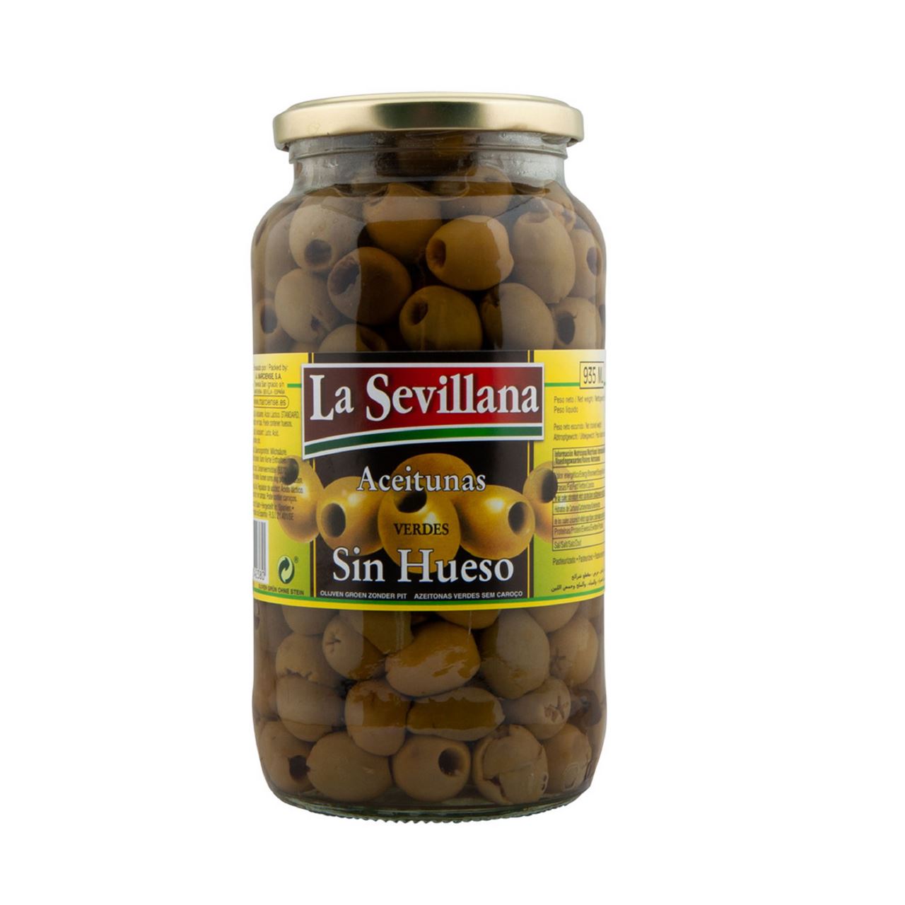 La Sevillana Groene Olijven zonder pit 935 ml