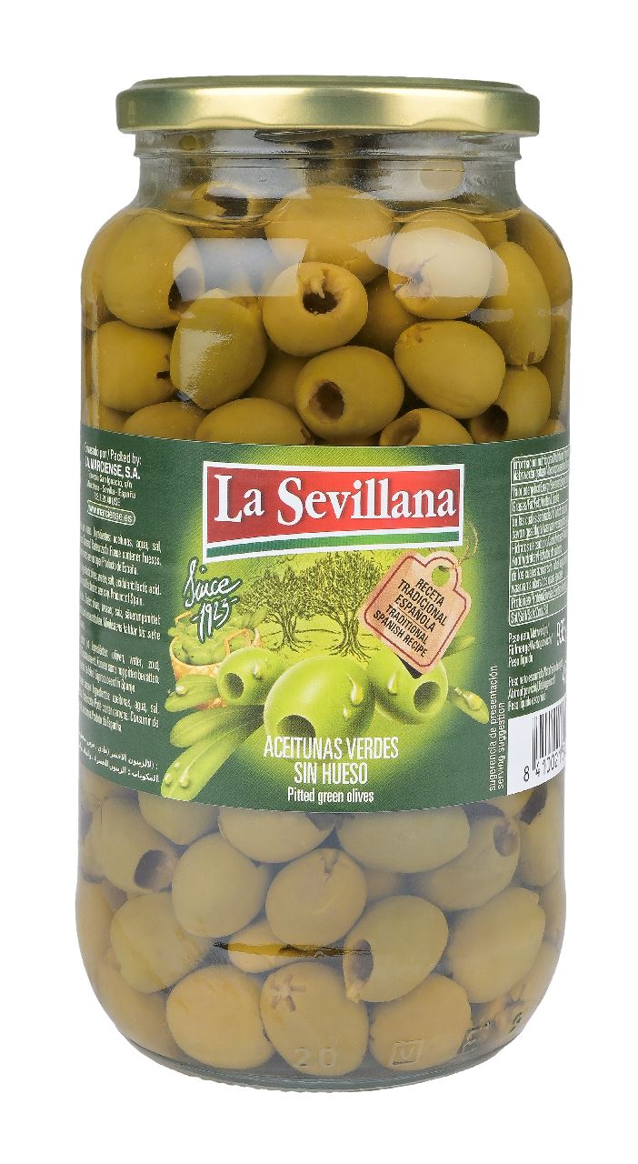 La Sevillana Groene Olijven zonder pit 6 x 935 ml